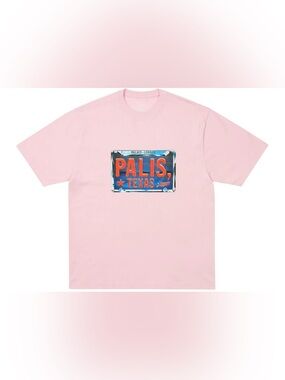 Palace "Palis" Texas License Plate Graphic Print T-Shirt Logo Tee Size XL Pink